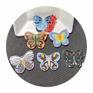 Mariposa Planar Acrílico Colgantes Gota Pendientes Colgantes Pulsera Hallazgos Fábrica DIY Decoración Proveedor