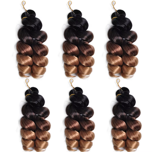 Wholesale Short French Curl Braids Hair Extensions Synthetic Loose Spiral Curl Soft Curly Braiding Hair <strong>Attachment</strong> for Braids - Product Image 3