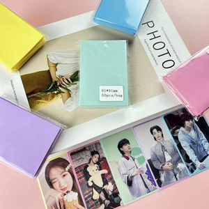 Y Y OEM – Protège-cartes holographiques transparents, pochettes intérieures pour cartes de jeu, porte‑carte à photos d’idols - Product Image 6