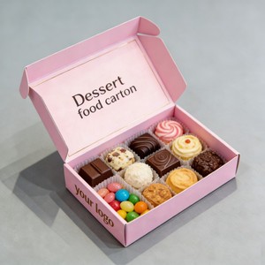 Caja de Papel para Macarons con Logotipo Personalizado, Apta para Alimentos, Reciclable, Corrugada, para Galletas de Chocolate, con Tinta de Soya, Cajas para Brownies - Product Image 3