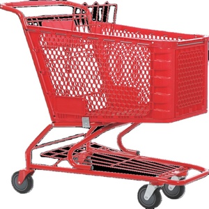 100L drogheria piccolo cestino di <span class=keywords><strong>plastica</strong></span> carrello della spesa con scaffale <span class=keywords><strong>in</strong></span> metallo carrello della spesa per il supermercato - Product Image 4
