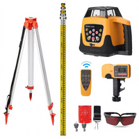 Niveau Laser Automatique d'Extérieur Faisceau Rouge Autonivelant 500 m, Ensemble Outil Professionnel avec Trépied
