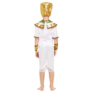 Halloween <span class=keywords><strong>Cosplay</strong></span> Party Enfants Petit Samouraï Égyptien Spectacle Blanc Costume Petit Pharaon Prince Costume - Product Image 2