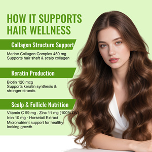 Gomitas de Alta Calidad Sin Gluten ni OMG para el Crecimiento del Cabello, Nutren el Cabello Debilitado, Reducen la Caída y Aumentan el Grosor del Cabello - Product Image 4