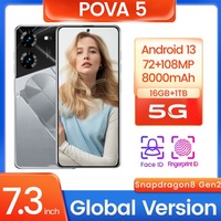 Pova5 El Teléfono Inteligente Android Más Vendido POVA5 Pro 16GB+ 1TB Android 13 Teléfono 5G