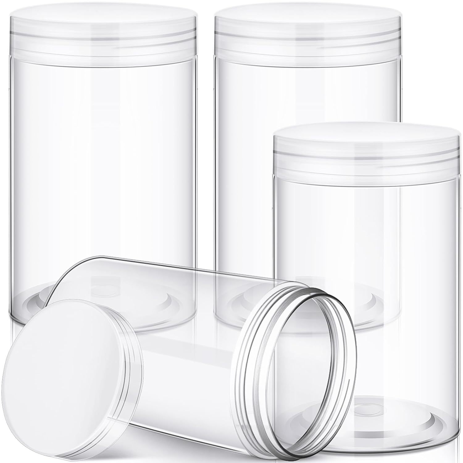 Bocal transparent avec couvercle transparent