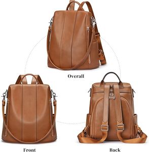 กระเป๋าเป้สะพายหลังสไตล์วินเทจ PU คุณภาพสูง แฟชั่นเกาหลี กันน้ำ ความจุต่ำกว่า 20 ลิตร กระเป๋าสะพายไหล่สุดหรูสำหรับไปโรงเรียน - Product Image 3