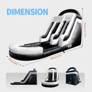 สไลเดอร์น้ำเป่าลมแบบพาณิชย์รุ่นใหม่ วัสดุ PVC คุณภาพสูง พร้อมสระน้ำขนาดใหญ่ และเครื่องเป่าลม 1100W สำหรับเด็กและผู้ใหญ่ - Product Image 5
