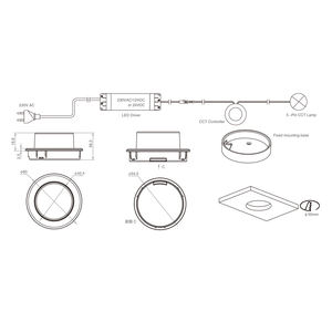 <span class=keywords><strong>Interruptor</strong></span> giratorio <span class=keywords><strong>de</strong></span> memoria CCT <span class=keywords><strong>de</strong></span> tres cables/3 pines 12/24VDC empotrado para muebles <span class=keywords><strong>de</strong></span> gabinete eléctrico, pulsación prolongada para atenuación continua - Product Image 2