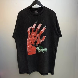 SAINT MICHAEL コットン Tシャツ メンズ ストーンウォッシュ ヘビーウェイト オーバーサイズ ヴィンテージ加工 アシッドウォッシュ - Product Image 5