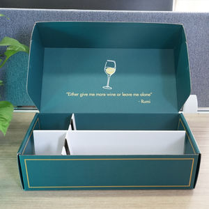 Op Maat Gemaakte Luxe Matzwarte Stijve Kartonnen Liquor Set Verpakkingsdozen Champagne Whisky Rode Wijnflessen Glazen Papieren Geschenkdoos - Product Image 1