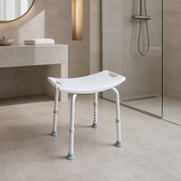 Équipement de sécurité pour la salle de bain, chaise de douche légère en aluminium antidérapante confortable pour les personnes âgées, tabouret de douche pour adultes