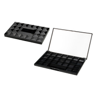 Palette de fards à paupières carrée en plastique personnalisée, 18 compartiments uniques, épaisseur 5 mm, vide, avec étiquette et logo privés, vente en gros