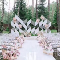 Tapis Miroir Magique Effet Romantique Argent Or Double Face pour Scène de Mariage
