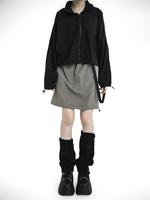 Chaussettes déchirées décontractées pour femme, respirantes en polyester, longueur genou, style JK empilé, simples et tendance