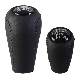Pommeau de levier de vitesse en cuir noir et marron personnalisé pour Toyota Land Cruiser, boîte de vitesses manuelle, ergonomique - Product Image 3
