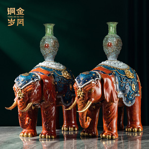 Copper Art Workshop Auspicious <b>Elephant</b> Bronze Craft Feng Shui <b>Decoration</b> For Living Room And Hotel Lobby - Product Image 3