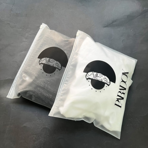 Wholesale Biodegradable Custom Logo Frosted Zipper Bags - Matte Horizontal Poly Bags for Apparel & Swimwear - Product Image 5