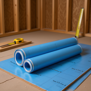 Barrera de Vapor 3 en 1 de 3 mm, Revestimiento para Piso, Color Azul, para Accesorios de Pisos Laminados, 300 Pies Cuadrados - Product Image 2