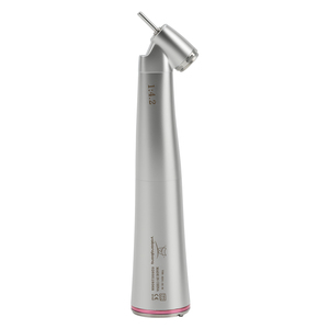 Pièce à main électrique dentaire multiplicatrice 1:4.2, 4 <span class=keywords><strong>jets</strong></span> d'eau internes, LED, contre-angle 45° °   Bouton poussoir à fibre optique chirurgicale de style N-S-K - Product Image 1