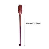 Ruban de danse bicolore scintillant antidérapant en ABS de 45 cm/17,7 pouces, 150 g/pièce, bâtons d'entraînement artistique unisexe pour la danse sur barre
