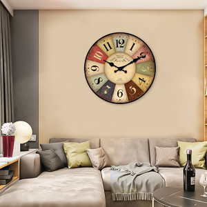 <span class=keywords><strong>Horloge</strong></span> murale moderne à aiguilles en verre et cristal coloré sur le thème de <span class=keywords><strong>Paris</strong></span> pour la décoration de la maison de style campagnard français, salon, chambre à coucher - Product Image 2