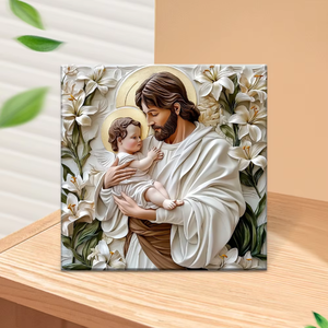 Buena calidad al por mayor 3D relieve pintura al óleo impresión <span class=keywords><strong>NACIMIENTO</strong></span> <span class=keywords><strong>DE</strong></span> Jesucristo escena resina artesanía Decoración <span class=keywords><strong>de</strong></span> mesa - Product Image 6