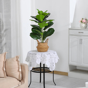 Albero di Ficus Lyrata Artificiale Grande in Materiale PE Resistente ai Raggi UV, Ecologico, per Decorazione Interna del Soggiorno - Product Image 4