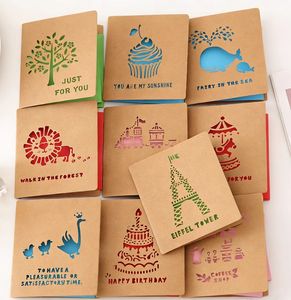 Tarjetas de Felicitación para el Día del Padre, de Papel Kraft, con Corte Cuadrado Hueco, Duraderas, Tarjetas de Regalo Premium para Deseos del Día del Padre - Product Image 5