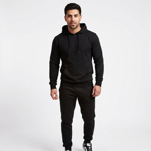 Sudadera con Capucha sin Mangas para Hombre, de Alta Calidad, para Invierno, para Hacer Ejercicio, de Forro Polar, Mezcla de Algodón y Poliéster, Corte Regular, Color Sólido, de Secado Rápido - Product Image 1