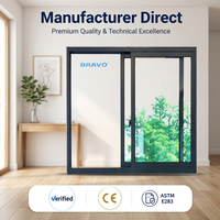 Ventana Corredera Moderna BRAVO DY80 con Marco de Aluminio, Diseño Plegable y Resistente al Viento para Ventanas de 47.5'*35.5'