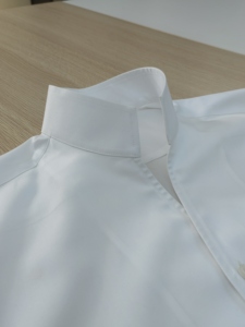Chemises <span class=keywords><strong>de</strong></span> <span class=keywords><strong>mariage</strong></span> blanches élégantes pour hommes, à manches longues, en twill haut <span class=keywords><strong>de</strong></span> gamme, col montant, pour affaires, OEM - Product Image 3