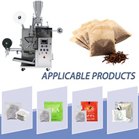 Machine d'emballage automatique de sachets de thé en enveloppe, 20-40 sachets/min, avec étiquette à cordon, pour thé noir, vert, aux herbes et aux fleurs, certifiée CE, en acier inoxydable SUS304
