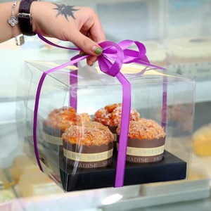 Wholesale Cupcake <b>Boxes</b> With 2/4/6 Hole Baking Muffin Box Food Grade Transparent Cake Box - Product Image 2