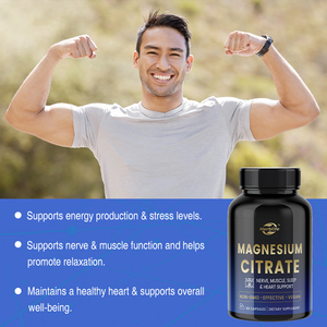 Cápsulas de Citrato de Magnesio de Marca Privada OEM, Citrato de Magnesio para Dormir, Suplemento para el Apoyo Muscular, Nervioso y Cardíaco - Product Image 3