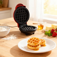 Machine à gaufres électriques miniatures en gros, gaufrier personnalisable, machine à collation domestique, grille-pain portable pour le petit-déjeuner