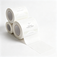Étiquettes d'emballage de thé minimalistes Haoxuan OEM, film PP mat blanc, design épuré, autocollants imprimés pour contenants de thé