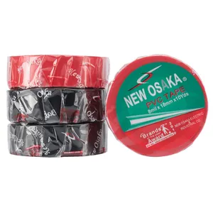 Black Rubber Osaka Adhesive Electric Printed Cheap Price Red Color PVC Insulation Tape