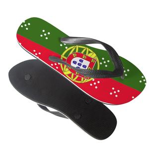 İspanya LOGO ile portekiz milli bayrağı erkekler kadınlar toptan özel Flip Flop özel plaj sandaletleri terlik Flip Flop slaytlar - Product Image 4