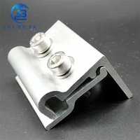 Accessoires solaires ZhiBoDa, pince de fixation intermédiaire en aluminium pour panneaux solaires, pince de montage pour système de support solaire