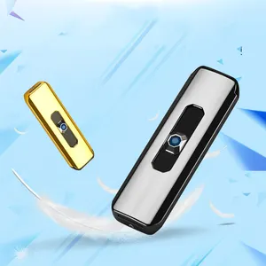 電気USB充電式ポータブル防風喫煙アクセサリーツールライターカスタムロゴUSB充電式電気ライター