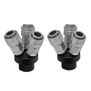 ข้อต่อสายลมกันรั่ว 1/4" แบบตัวผู้ พร้อมซีล NBR สำหรับระบบพ่นสี 2 in 1 Manifold - Product Image 2