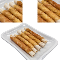 Bâtonnets à mâcher torsadés Joberill au poulet, riches en protéines, sans céréales, saveur lait, friandises dentaires pour chiens, 12-12,5 cm