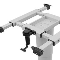Pied de table télescopique électrique en aluminium 12V avec cadre de table en aluminium noir ou gris, pied de table pour camping-car
