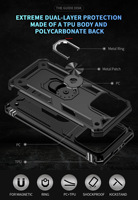 360 Rotation Béquille Téléphone Cas Pour Iphone 14 pro max Hybride Tpu Pc Couverture Arrière Pour Iphone 14