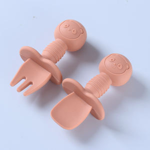 มีดและส้อมซิลิโคนสำหรับเด็กใช้งานง่ายและล้างทำความสะอาดได้เมื่อใช้ในการกินของทารก - Product Image 6