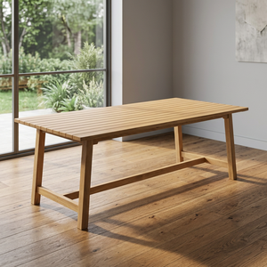 Solid Teak Square Waterproof Eco-Friendly Durable Foldable Modern Outdoor Dining <b>Table</b> for 6 Persons - Product Image 3
