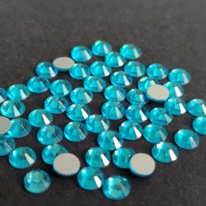 Zk SS6-SS30 Aquamarine Màu Xanh Vòng Pha Lê Phẳng Trở Lại Không-Hot Sửa Chữa Thủy Tinh Móng Tay Thạch Bạc Cơ Sở Cho Làm Móng Tay DIY Thủ Công Mỹ Nghệ - Product Image 3