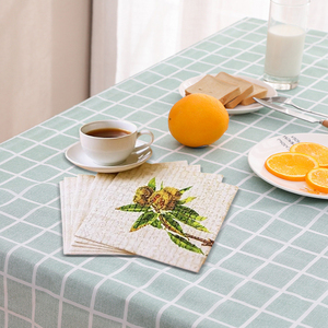 Servilletas de Pulpa de Madera <span class=keywords><strong>Virgen</strong></span> Impresas a Color Personalizadas de Fábrica, Toalla de Papel con Patrón de Castaña Peluda para Fiestas y Restaurantes - Product Image 4