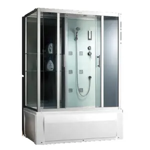 Cabina de bañera de esquina grande de lujo, Combo de <span class=keywords><strong>ducha</strong></span> con 4 tamaños para diferentes cabinas de baño, gran oferta - Product Image 1